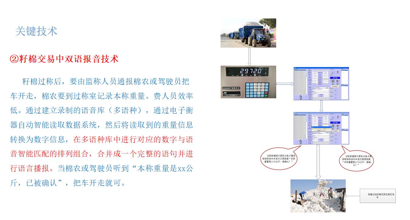 籽棉交易中雙語報音技術